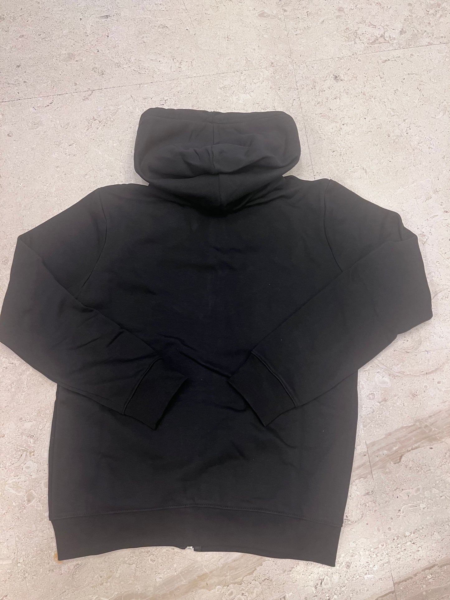 Felpacon con zip cappuccio manica lunga