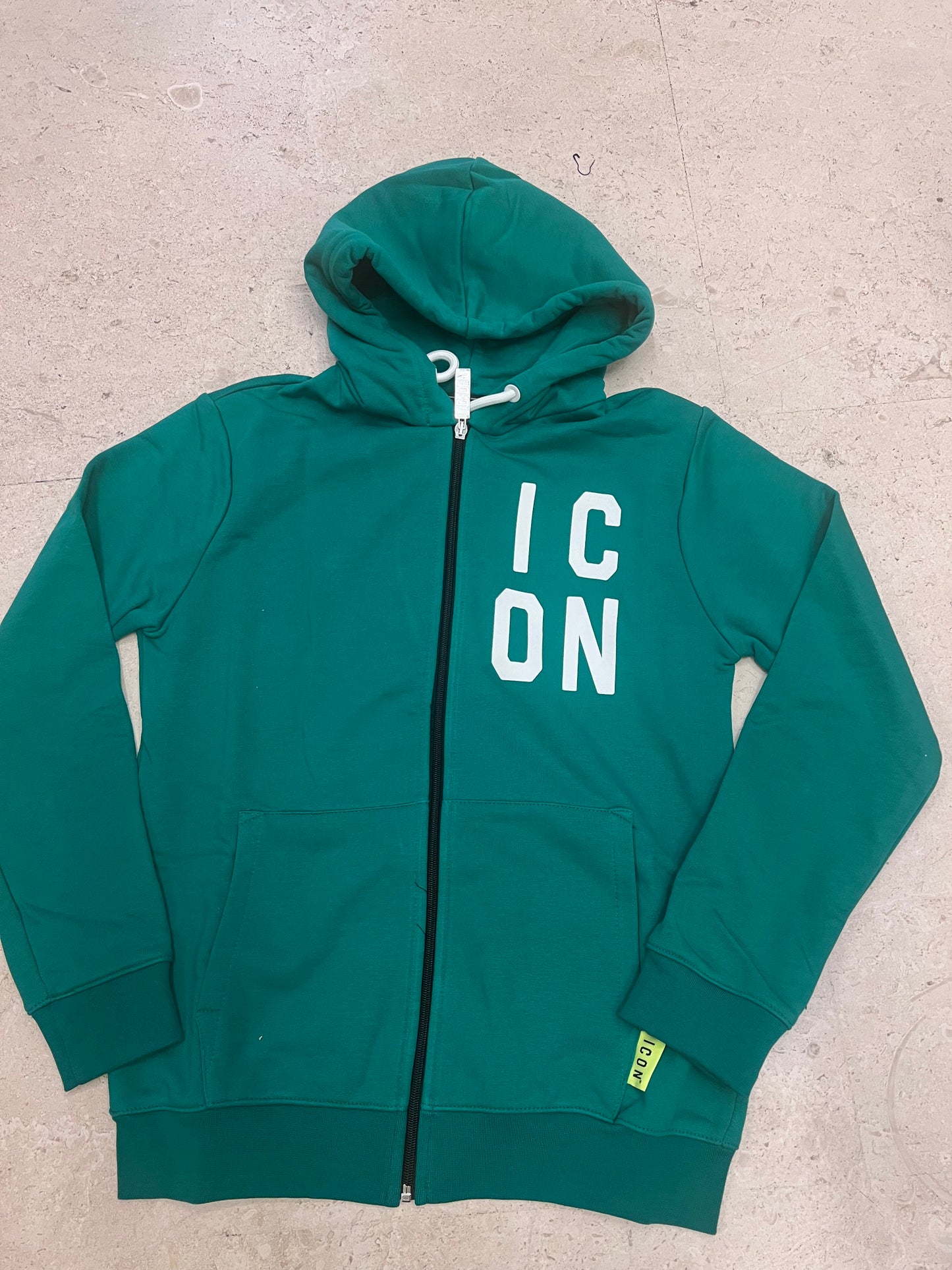 Felpa con zip manica lunga